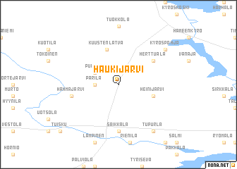 map of Haukijärvi