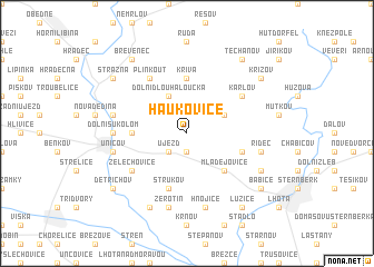 map of Haukovice