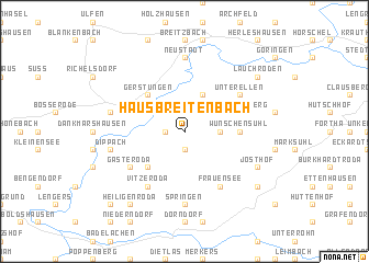 map of Hausbreitenbach