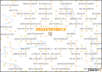 map of Hausen am Bach
