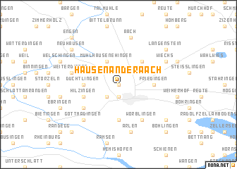 map of Hausen an der Aach