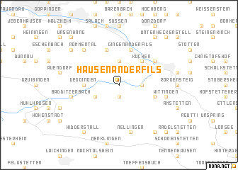 map of Hausen an der Fils