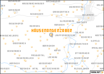 map of Hausen an der Zaber