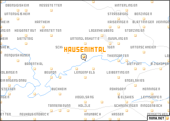 map of Hausen im Tal