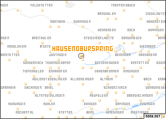 map of Hausen ob Urspring