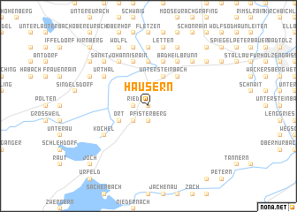 map of Häusern