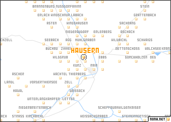 map of Häusern