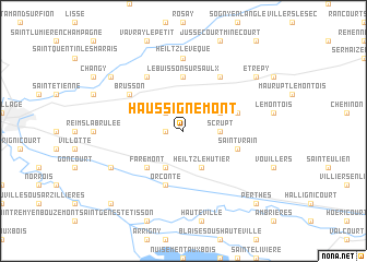 map of Haussignémont