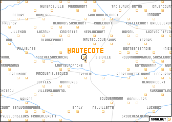 map of Hautecôte