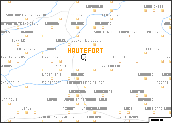 map of Hautefort