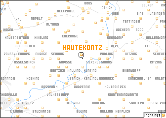 map of Haute-Kontz