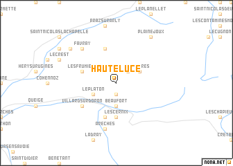 map of Hauteluce
