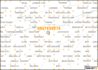 map of Haute Sarte