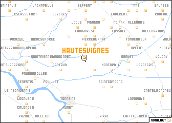 map of Hautesvignes