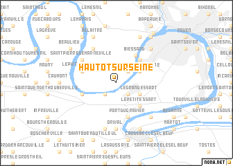 map of Hautot-sur-Seine