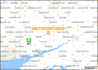 map of Haut Pen-ar-Forest