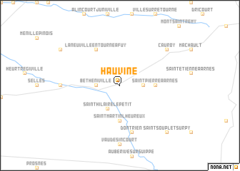 map of Hauviné