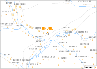 map of Havalı