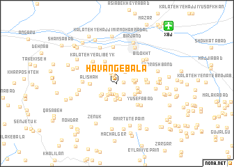 map of Hāvang-e Bālā