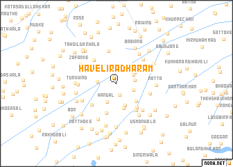 map of Haveli Rādha Rām