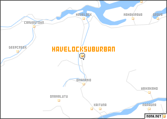 map of Havelock Suburban