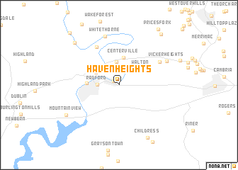 map of Haven Heights