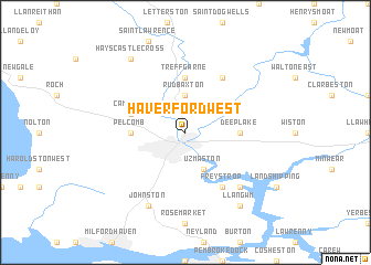 map of Haverfordwest