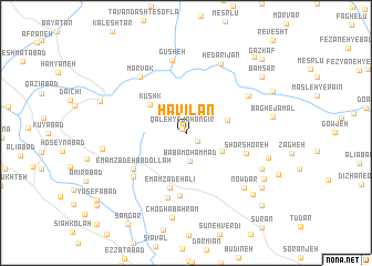 map of Ḩāvīlān