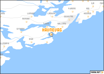 map of Havnevåg