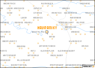 map of Havraníky