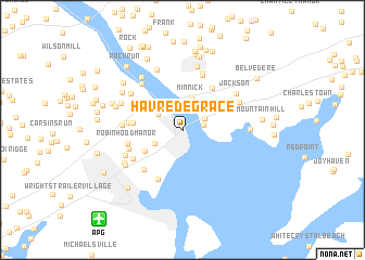 map of Havre de Grace