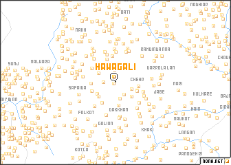 map of Hawa Gali