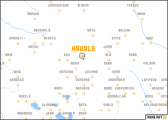 map of Hāwalē