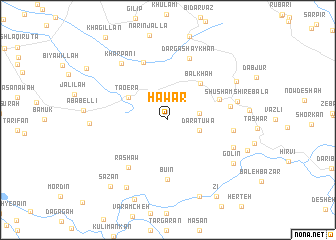 map of Hāwār