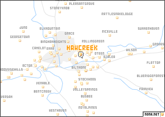 map of Haw Creek