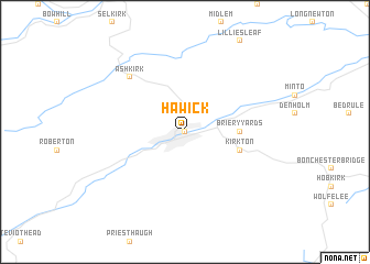 map of Hawick