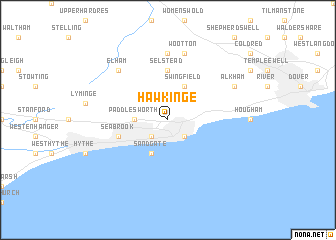 map of Hawkinge