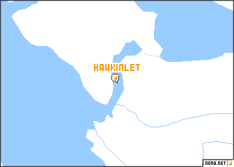 map of Hawk Inlet