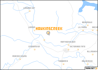 map of Hawkins Creek