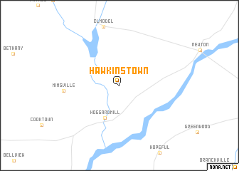 map of Hawkinstown