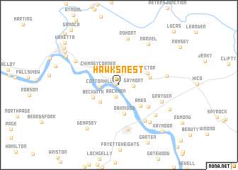map of Hawks Nest