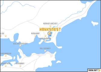 map of Hawks Nest