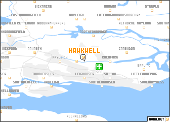 map of Hawkwell