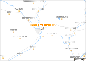 map of Hawley Corners