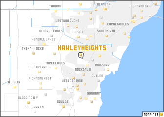 map of Hawley Heights