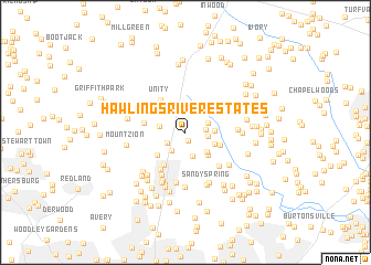 map of Hawlings River Estates