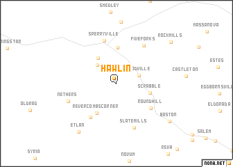 map of Hawlin