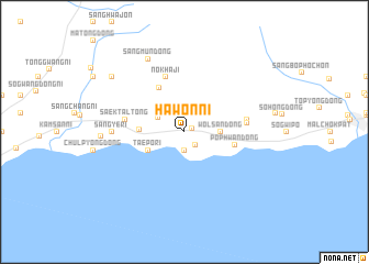 map of Hawŏn-ni