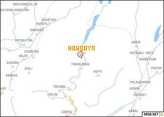 map of Ḩawqayn