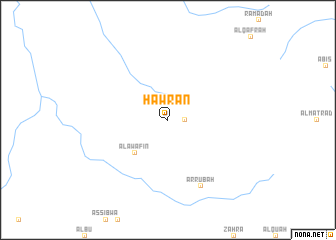 map of Ḩawrān